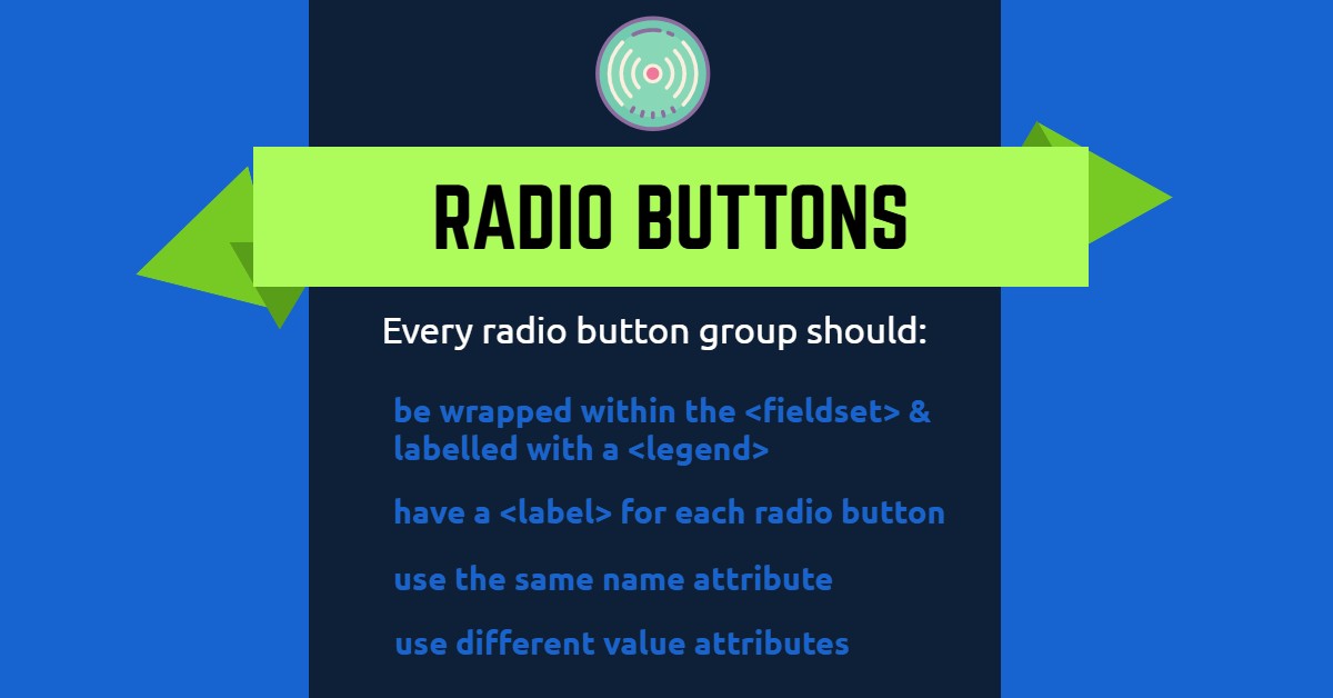 radio buttons in HTML